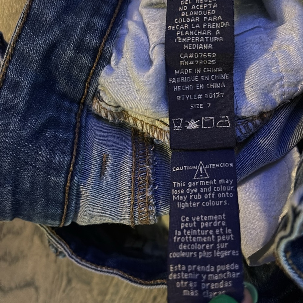 Wax distressed skinny jeans  Sz 7 - Picture 7 of 15